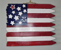 Red, White & Blue Fence Picket Flags - Product Image