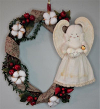 Vintage-Style Angel Wreath - Product Image