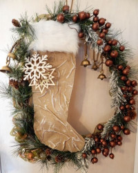 Winter Wreath - Rustic Farmhouse - Product Image